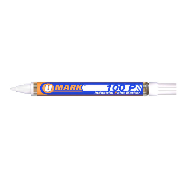 U-Mark 100P Fine Line Marker White 10205FL